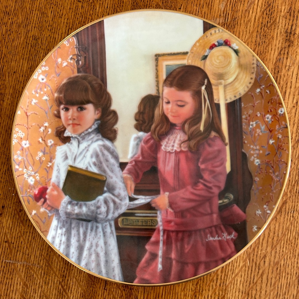 Sandra Kuck "School Days" September Collector Plate Reco 1984 COA Vintage